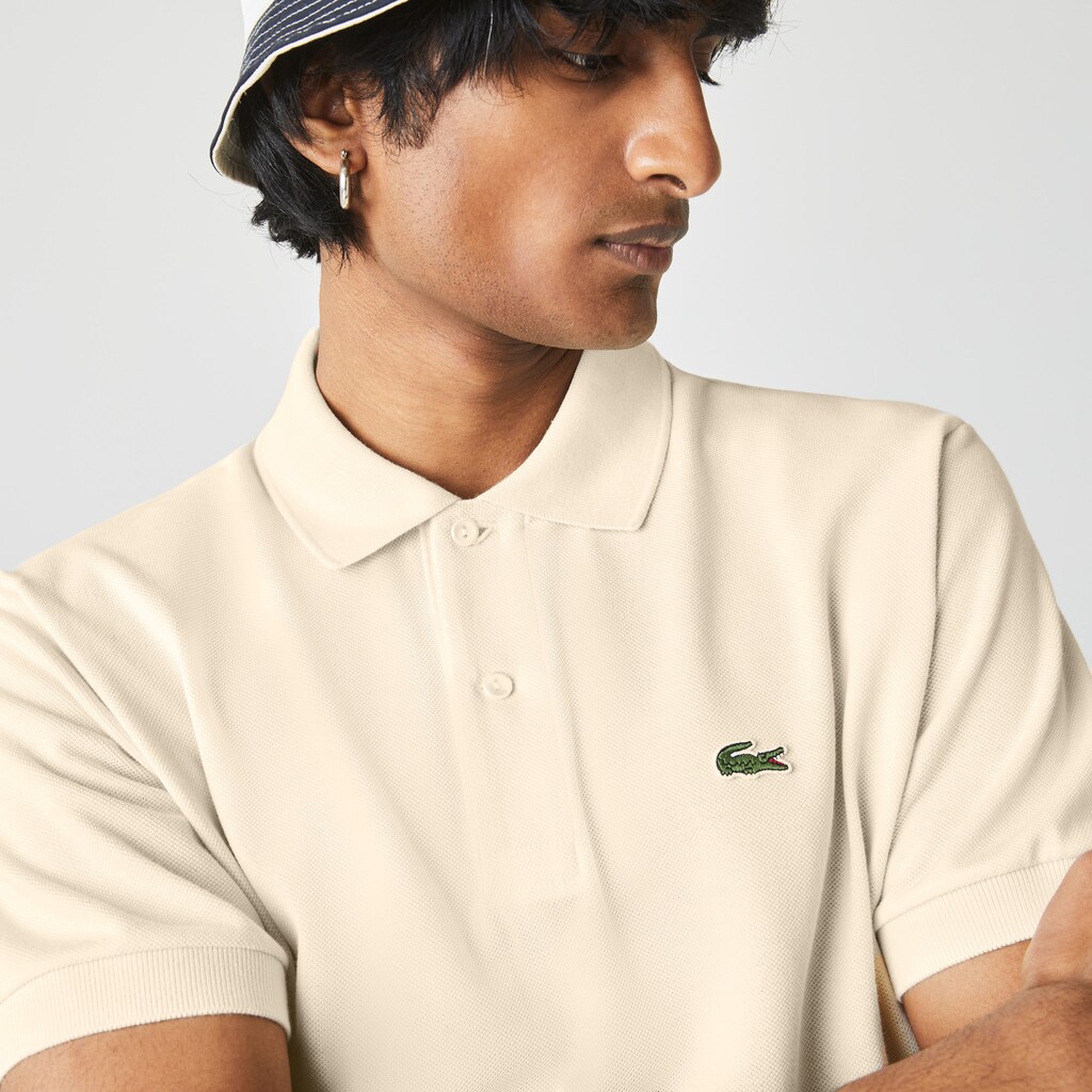 Men's Lacoste Beige Polo Shirts Classic Fit L.12.12 GG7-40034X3