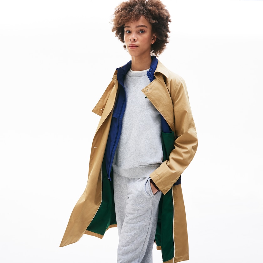 Women's Lacoste Beige Coats Contrast Belt Trench GV6-24922O8