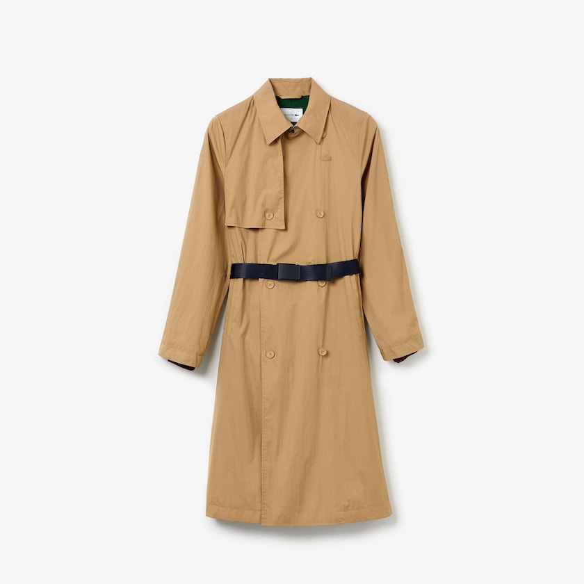 Women's Lacoste Beige Coats Contrast Belt Trench GV6-24922O8