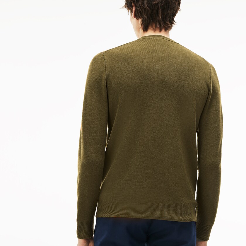 Men's Lacoste Beige Sweaters Crew Neck Technical Knit NL3-08780I3