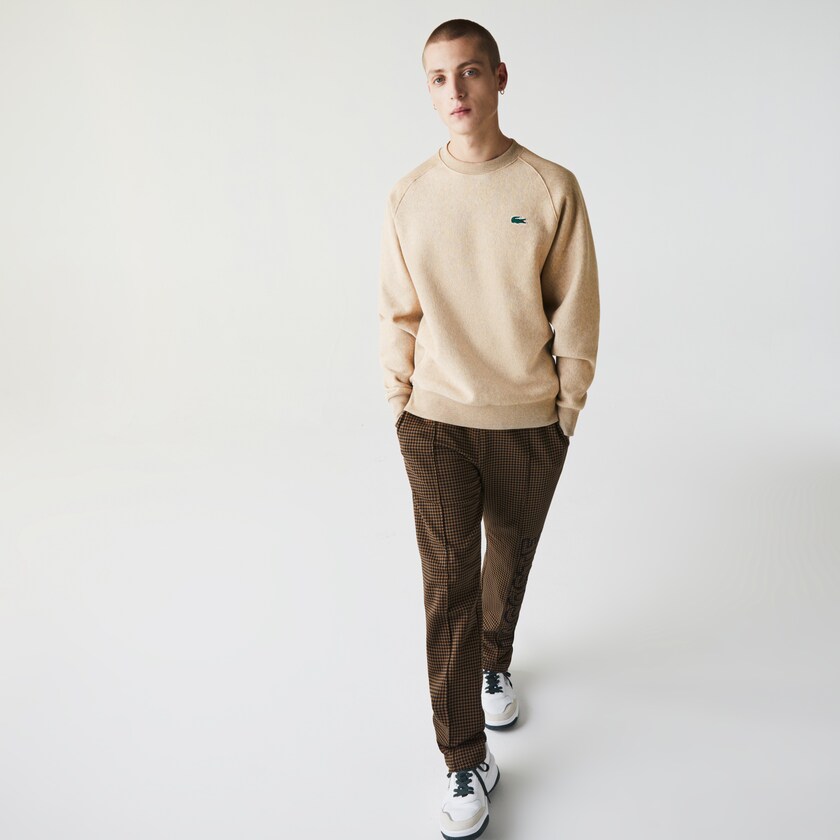 Men's Lacoste Beige Sweatshirts LIVE Branded Fleece QO4-86118F5