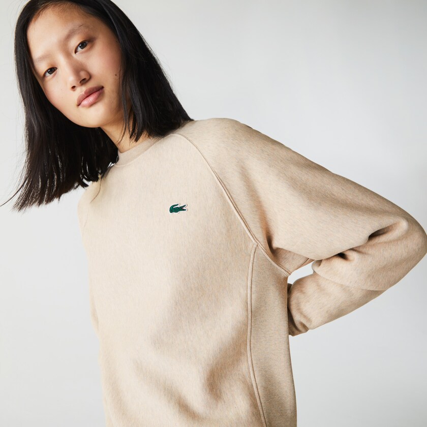 Men's Lacoste Beige Sweatshirts LIVE Branded Fleece QO4-86118F5