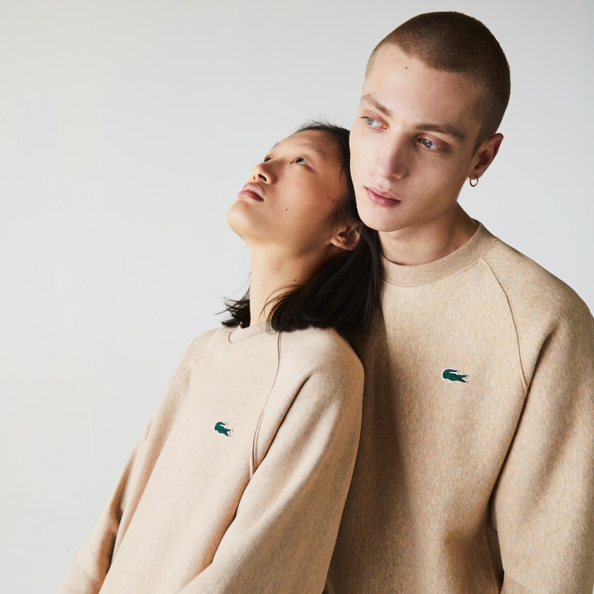 Men's Lacoste Beige Sweatshirts LIVE Branded Fleece QO4-86118F5