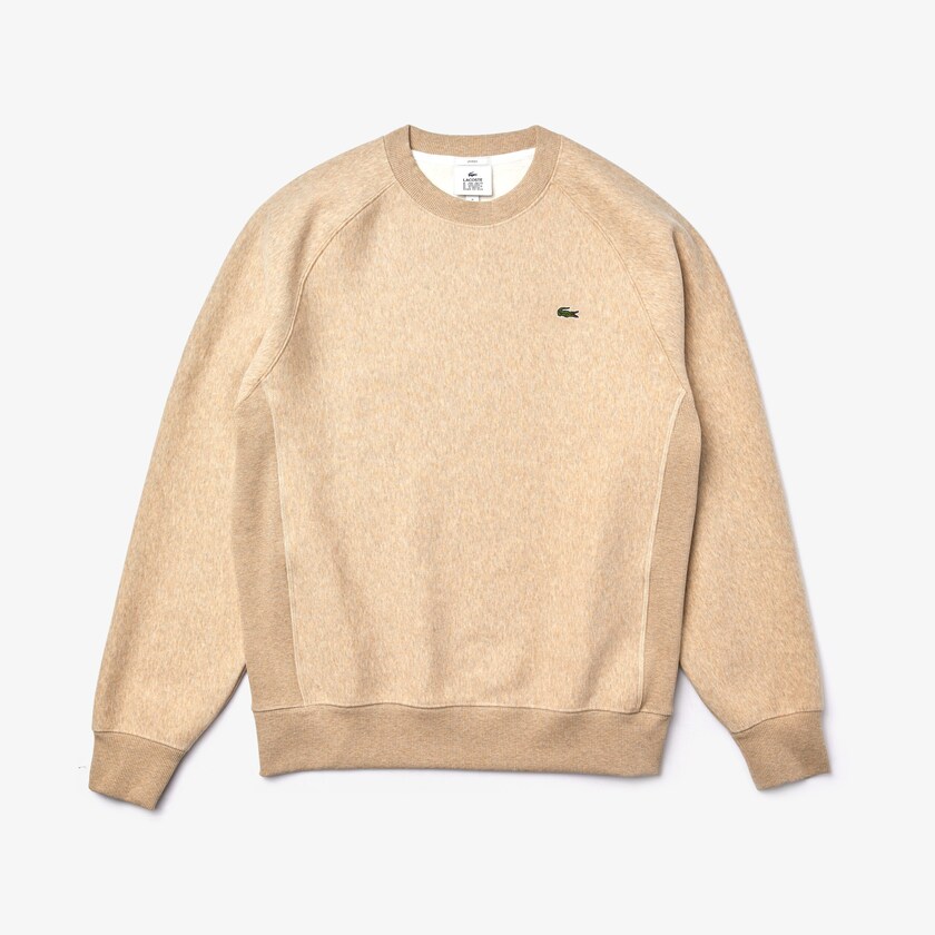 Men's Lacoste Beige Sweatshirts LIVE Branded Fleece QO4-86118F5