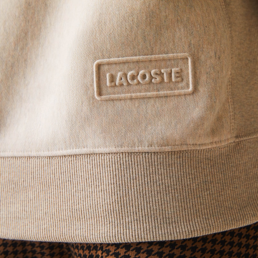 Men's Lacoste Beige Sweatshirts LIVE Branded Fleece QO4-86118F5