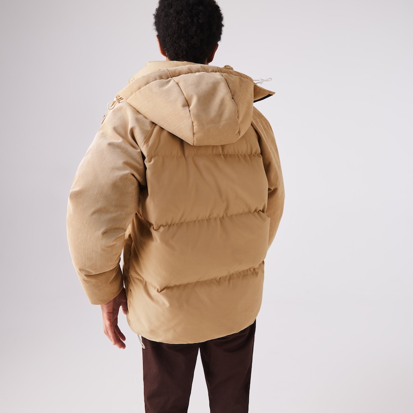 Men's Lacoste Beige Jackets LIVE Hooded Short IO0-23442C2