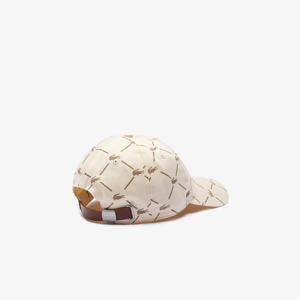 Men's Lacoste Beige Caps LIVE Monogram Printed Cotton ZH1-07120T8