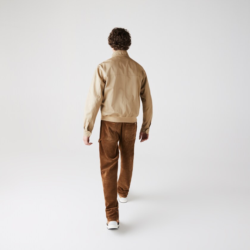 Men's Lacoste Beige Jackets Lightweight Cotton Zip MY2-32183Y6