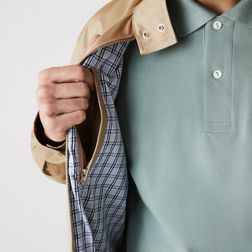Men's Lacoste Beige Jackets Lightweight Cotton Zip MY2-32183Y6