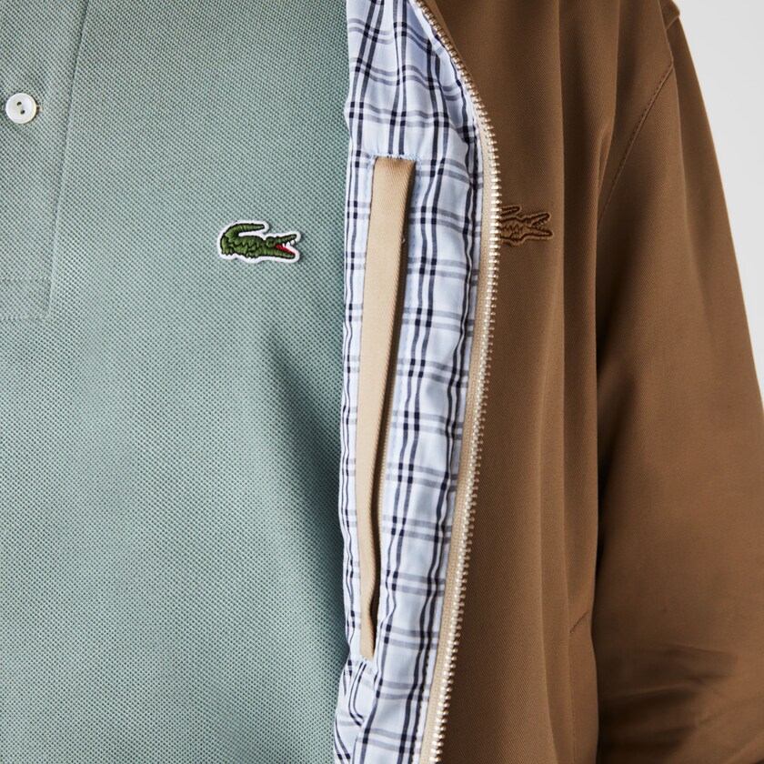 Men's Lacoste Beige Jackets Lightweight Cotton Zip MY2-32183Y6