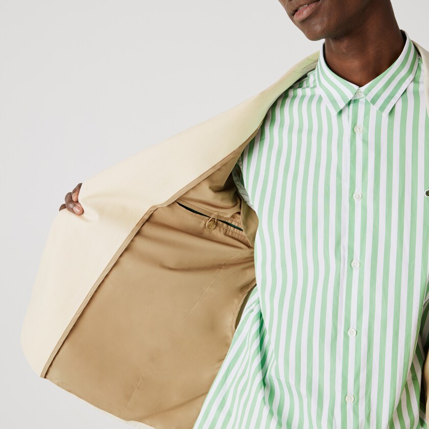 Men's Lacoste Beige Blazers Straight Fit Cotton-Linen YY1-14121U8