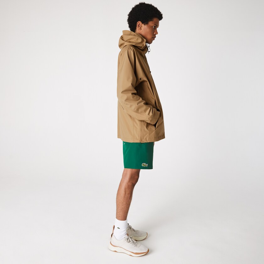 Men's Lacoste Beige Windbreaker Water-Resistant Hooded GB9-75707J2