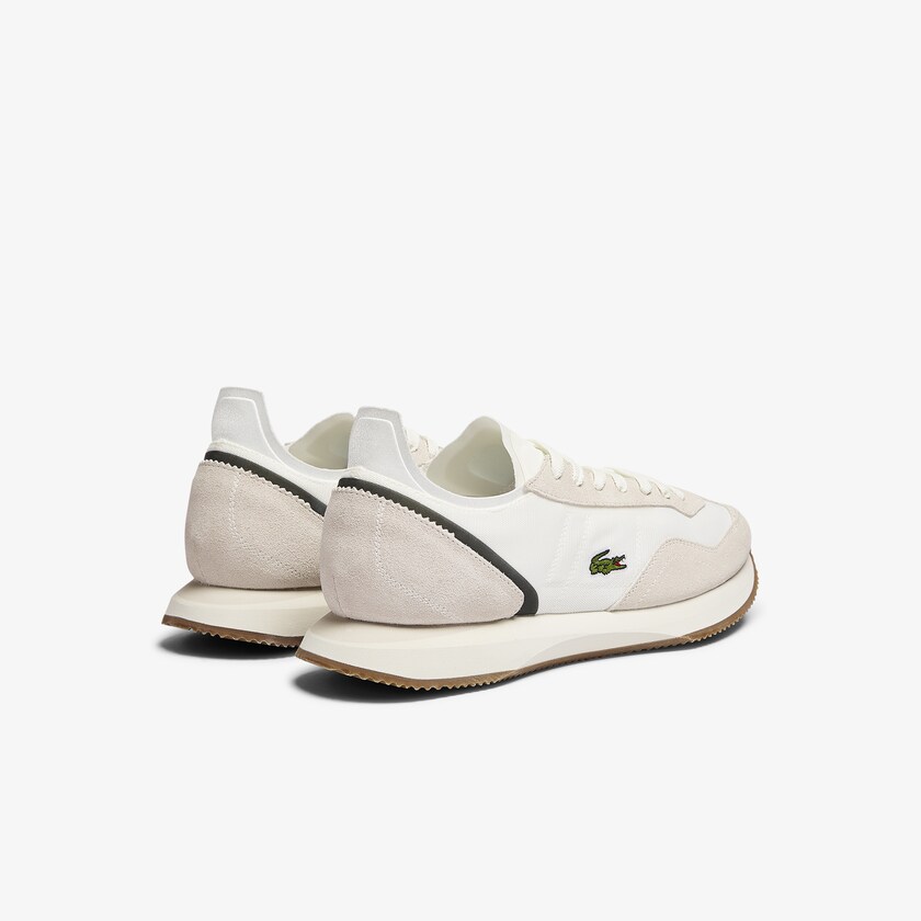 Men's Lacoste Beige / Green Sneakers Match Break Textile and Suede LW0-35743E1