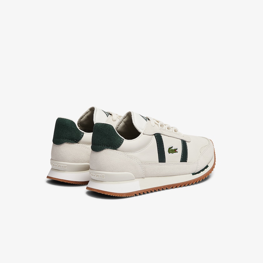 Women's Lacoste Beige / Green Sneakers Partner Retro Leather ME4-02990I1