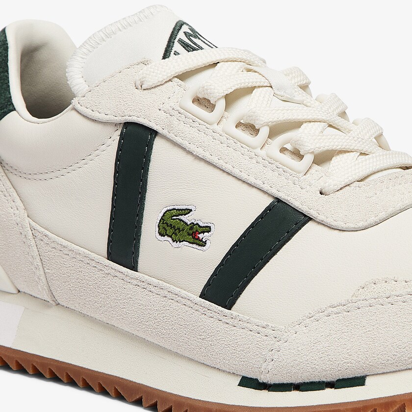 Women's Lacoste Beige / Green Sneakers Partner Retro Leather ME4-02990I1