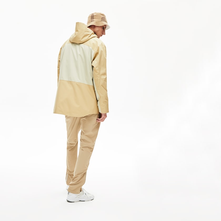 Men's Lacoste Beige / Grey Parka Jackets Motion Lightweight Quilted Short OC4-94699X2