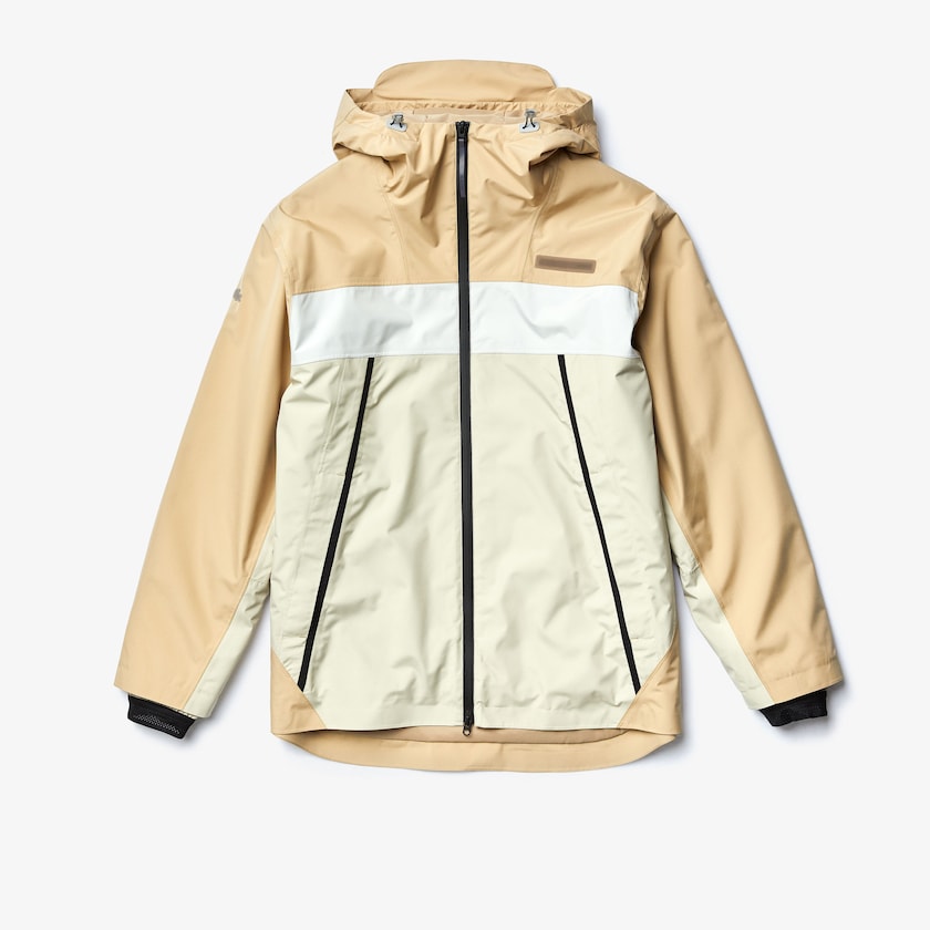 Men's Lacoste Beige / Grey Parka Jackets Motion Lightweight Quilted Short OC4-94699X2