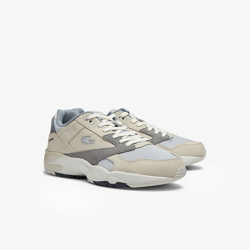 Men's Lacoste Beige / Grey Sneakers Storm 96 Lo Nubuck Leather JO8-20492Q6