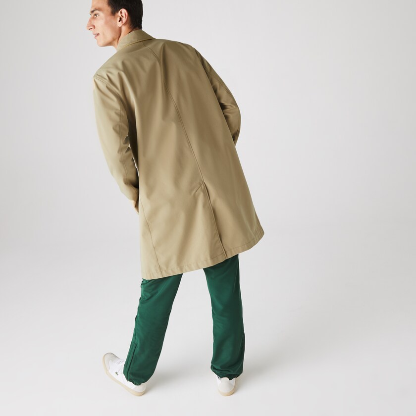 Men's Lacoste Beige / Yellow Coats Lightweight Water-Resistant Reversible Twill VL8-76667X2