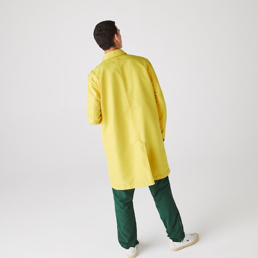 Men's Lacoste Beige / Yellow Coats Lightweight Water-Resistant Reversible Twill VL8-76667X2