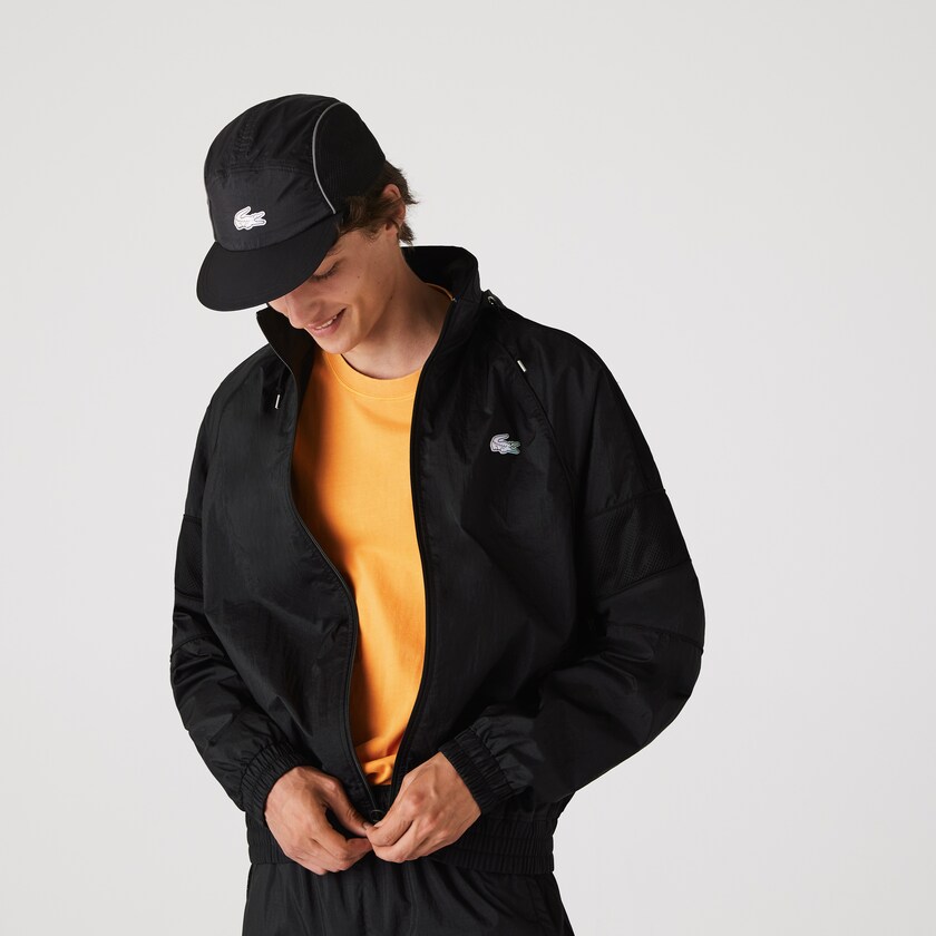 Men's Lacoste Black Jackets CONCEPTS Collaboration Lightweight Zip-Up XF5-31693W4