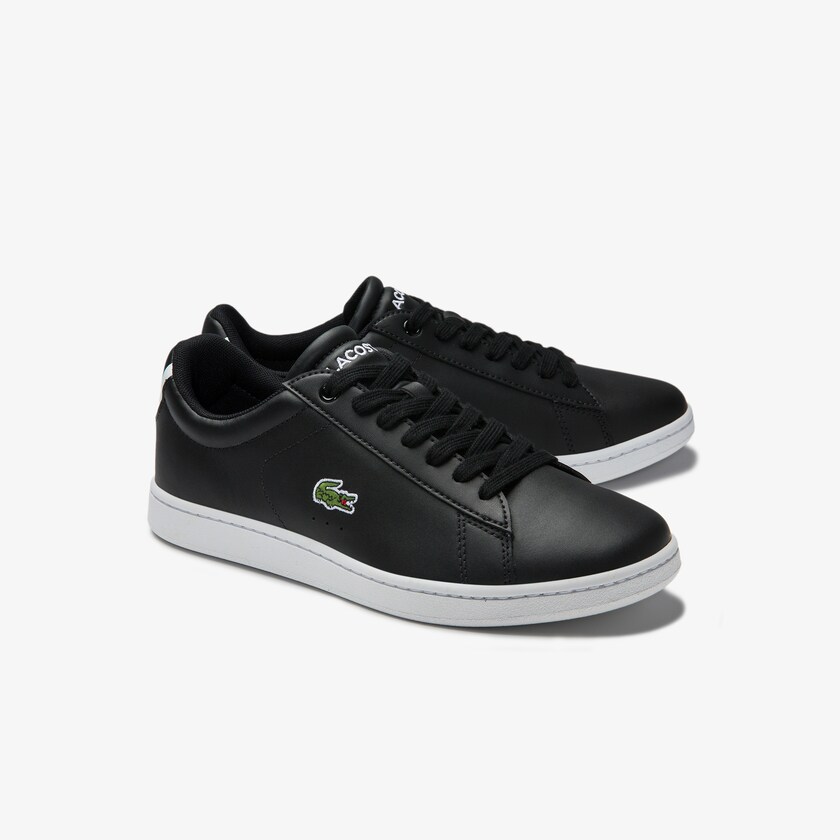 Women's Lacoste Black Sneakers Carnaby Evo Mesh-lined Leather BZ2-18291B4