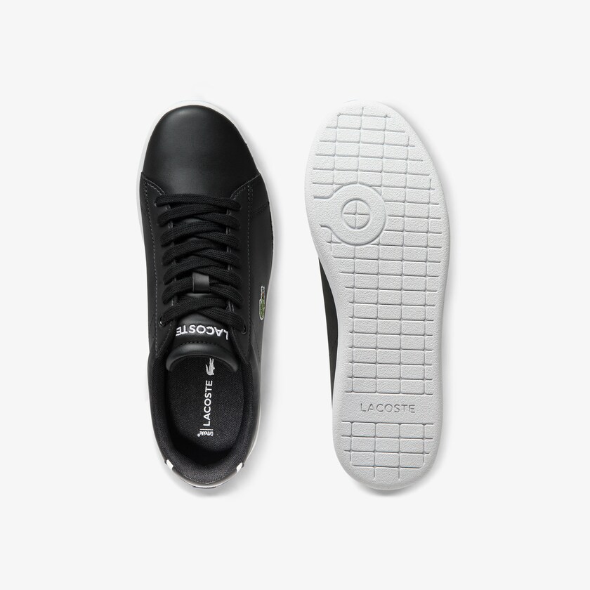 Women's Lacoste Black Sneakers Carnaby Evo Mesh-lined Leather BZ2-18291B4