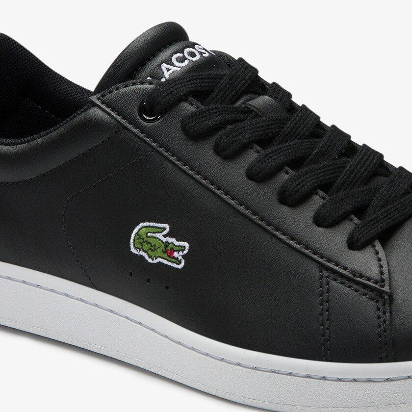 Women's Lacoste Black Sneakers Carnaby Evo Mesh-lined Leather BZ2-18291B4