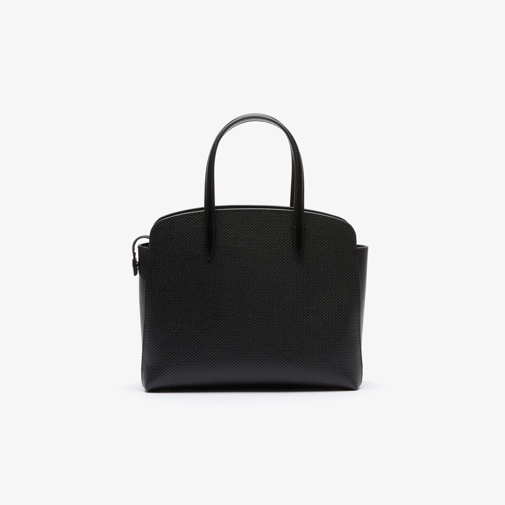 Women's Lacoste Black Handbag Chantaco Piqué Leather FR8-73347N5