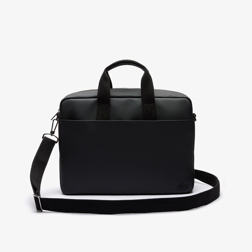 Men's Lacoste Black Bags Classic Petit Piqué Computer Bag BB5-53995E8
