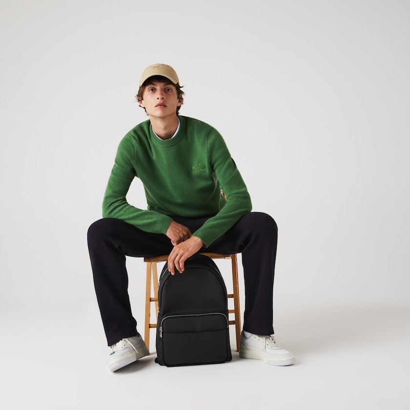 Men's Lacoste Black Backpacks Classic Petit Piqué KL2-40114K7