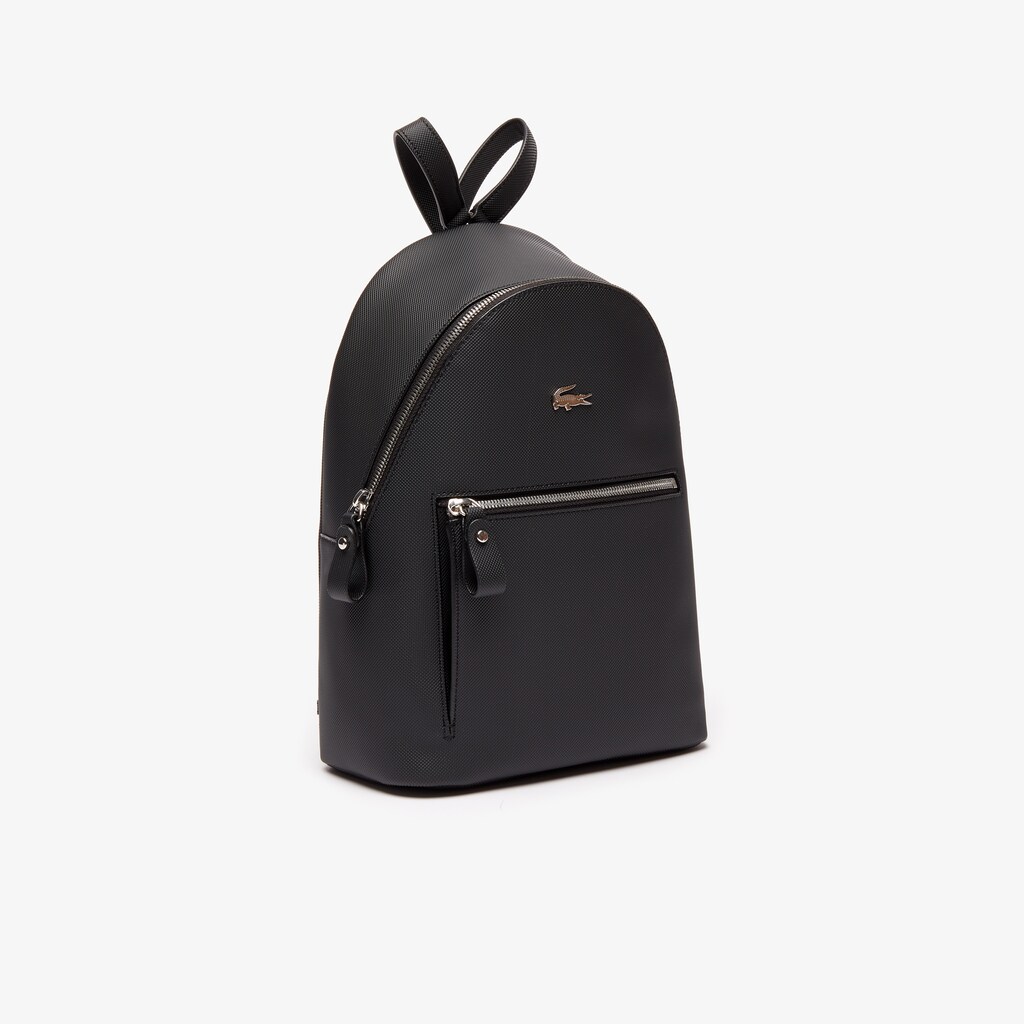 Women's Lacoste Black Backpacks Daily Classic Coated Piqué Canvas CW0-93969S6