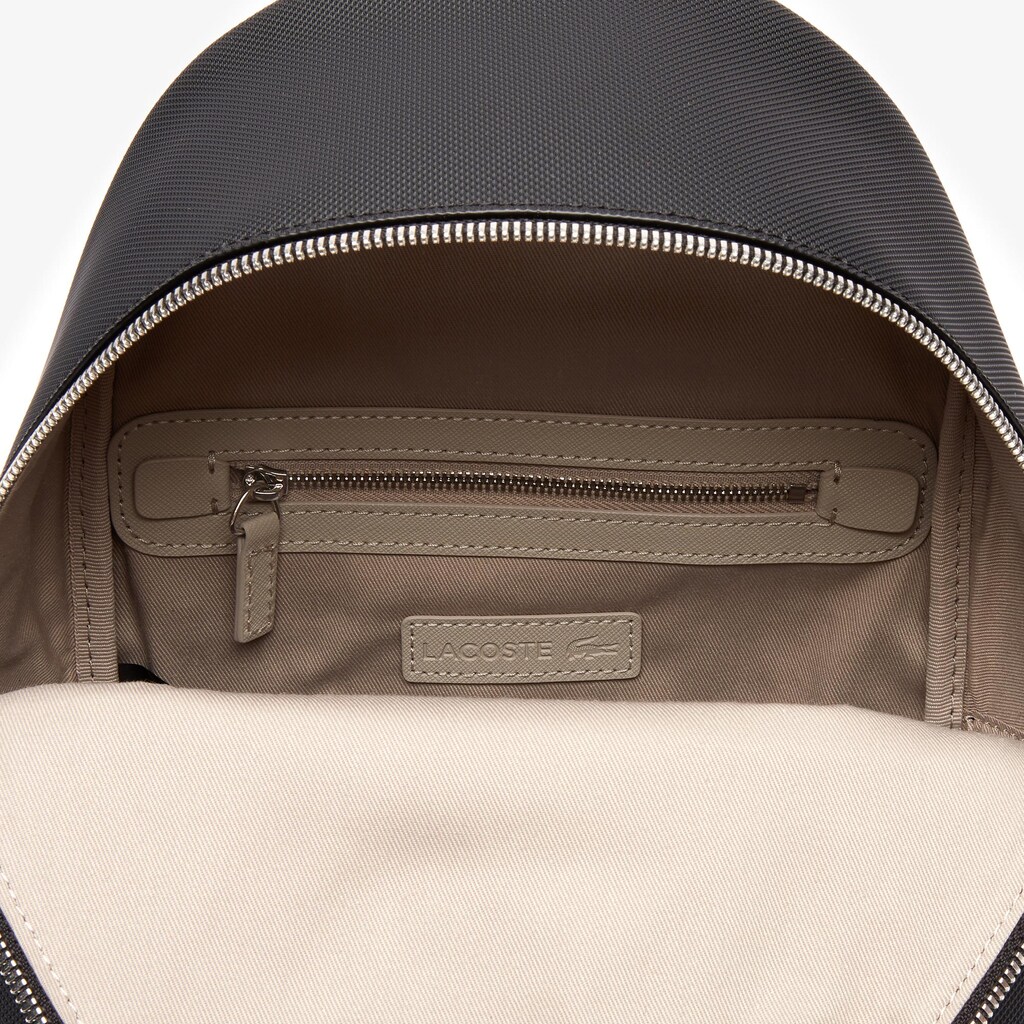 Women's Lacoste Black Backpacks Daily Classic Coated Piqué Canvas CW0-93969S6