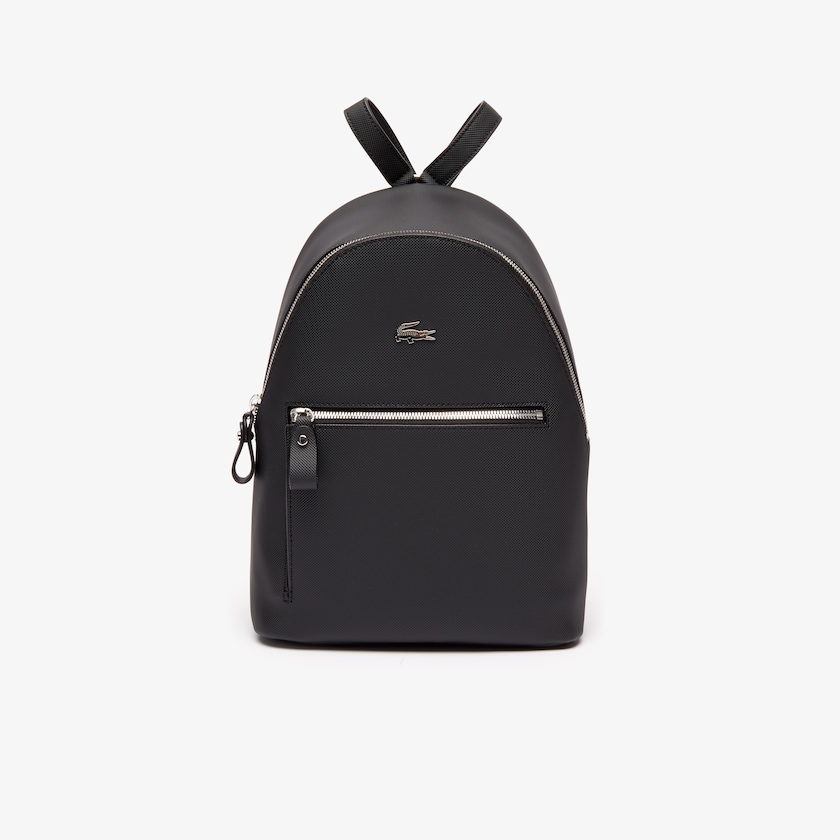 Women's Lacoste Black Backpacks Daily Classic Coated Piqué Canvas CW0-93969S6