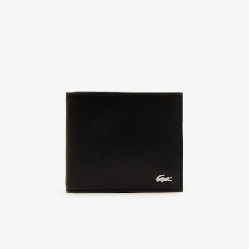 Men's Lacoste Black Accessories Fitzgerald Leather Wallet And Card Holder Set KY9-48704W7