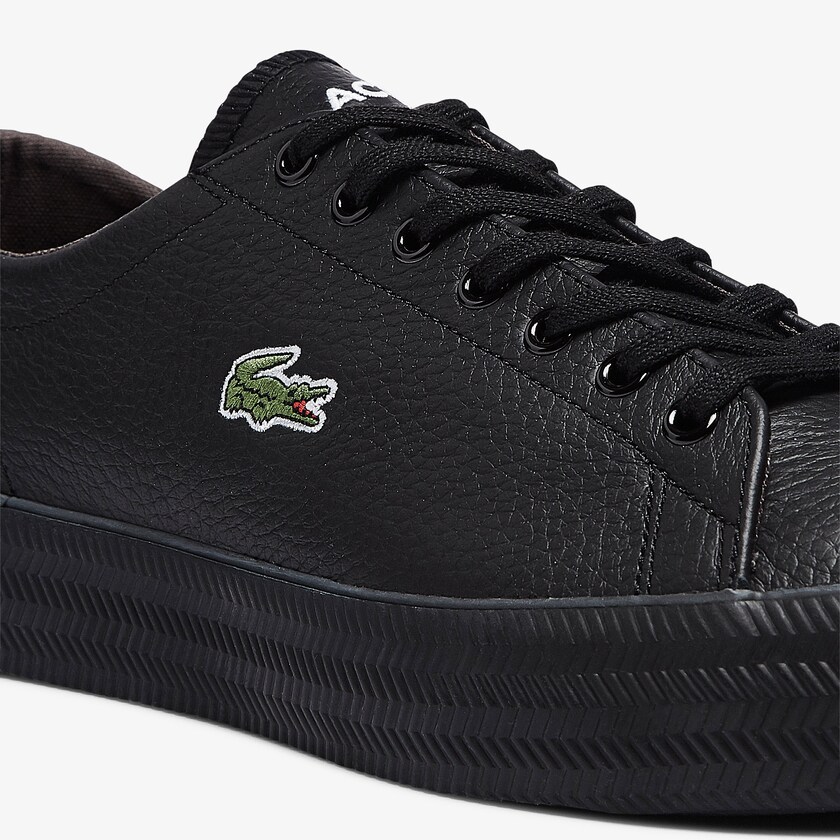 Men's Lacoste Black Sneakers Gripshot Tumbled Leather OF0-03230Z0