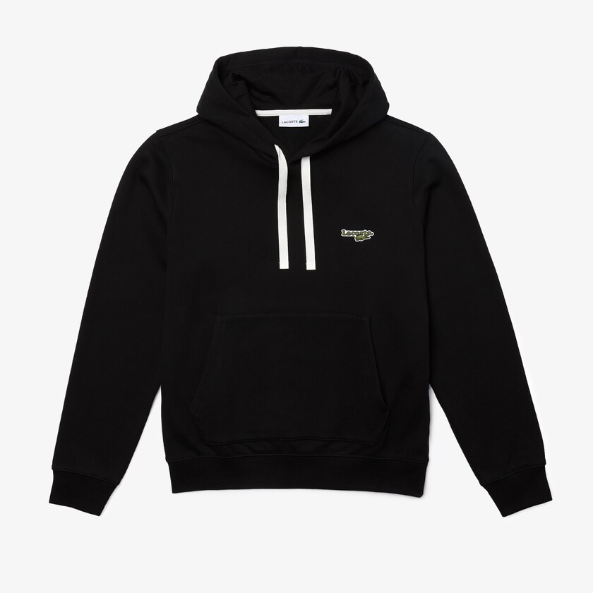 Men's Lacoste Black Sweatshirts Hooded Fleece RW1-07090K2