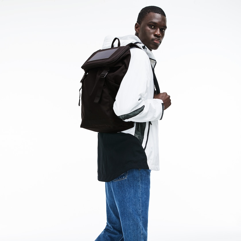 Men's Lacoste Black Backpacks Infini-T Solar Charger AV7-26032Y0