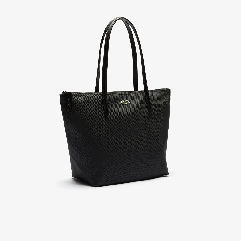 Women's Lacoste Black Tote Bags L.12.12 Concept Small Zip OD7-17501O7