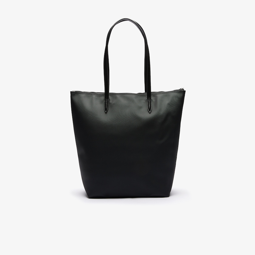 Women's Lacoste Black Tote Bags L.12.12 Concept Vertical Zip EO0-64746V0