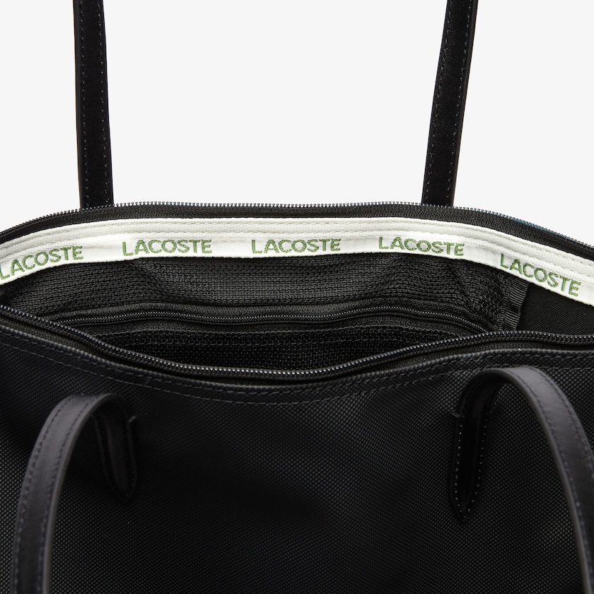 Women's Lacoste Black Tote Bags L.12.12 Concept Vertical Zip EO0-64746V0