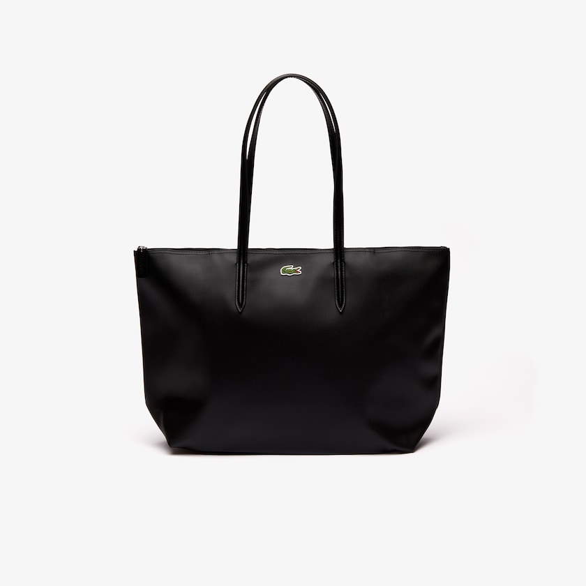 Women's Lacoste Black Tote Bags L.12.12 Concept Zip CO4-72007R1