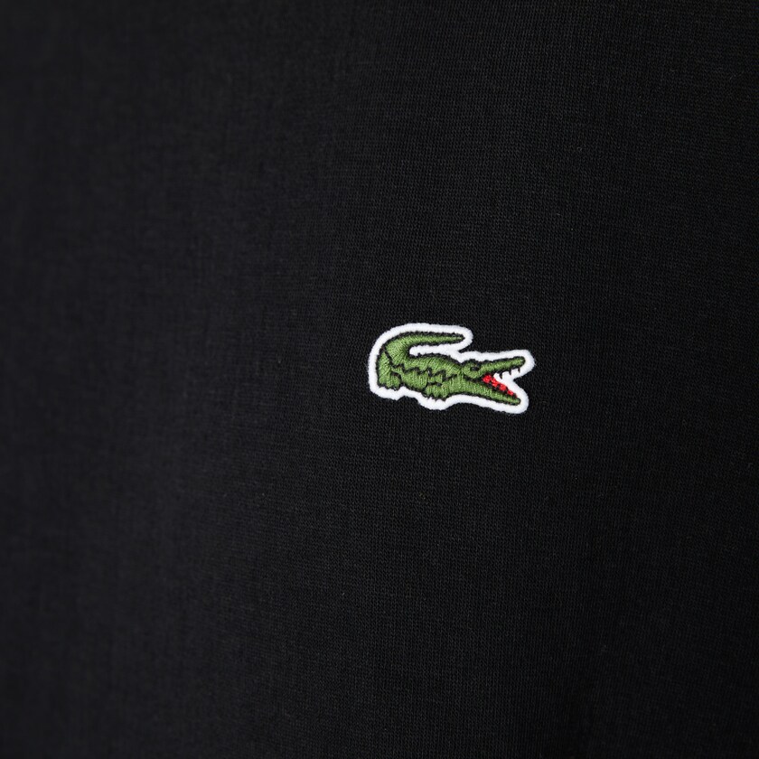 Men's Lacoste Black Sweatshirts LIVE Crew Neck Embroidered Cotton Blend PU0-46024S3