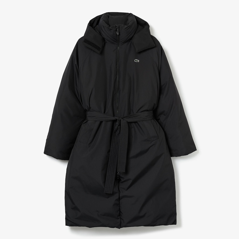 Women's Lacoste Black Jackets LIVE Oversized Water-Resistant Quilted MP8-47124Q5