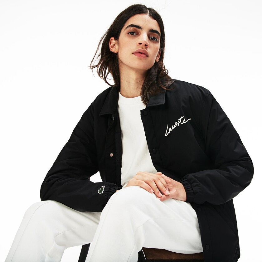 Men's Lacoste Black Jackets LIVE Signature Taffeta IM7-66866W4
