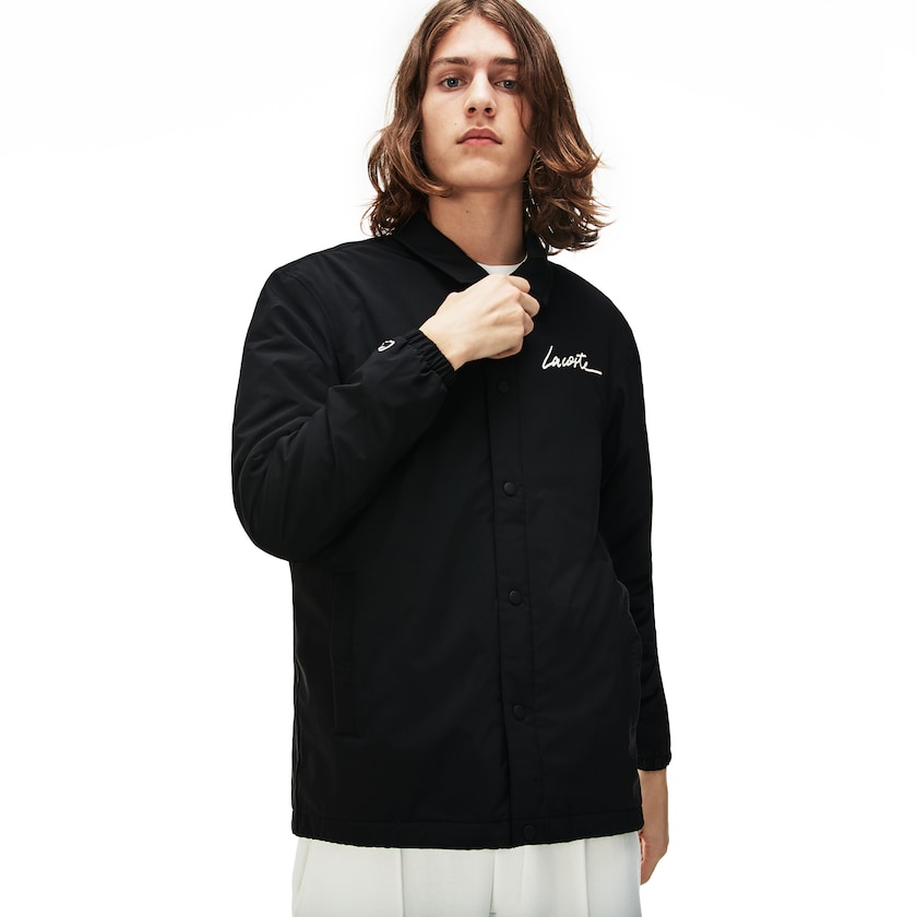 Men's Lacoste Black Jackets LIVE Signature Taffeta IM7-66866W4