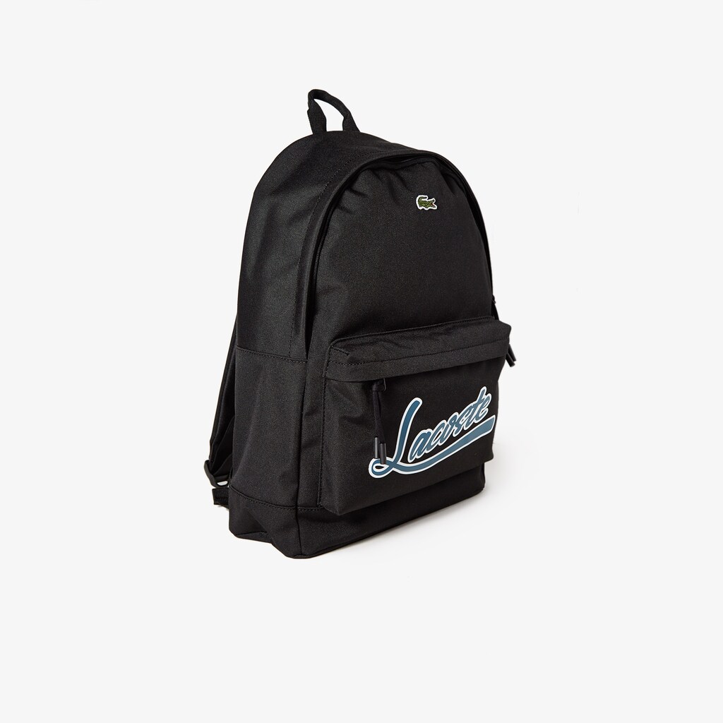 Men's Lacoste Black Backpacks Neocroc Script YF5-06350C8