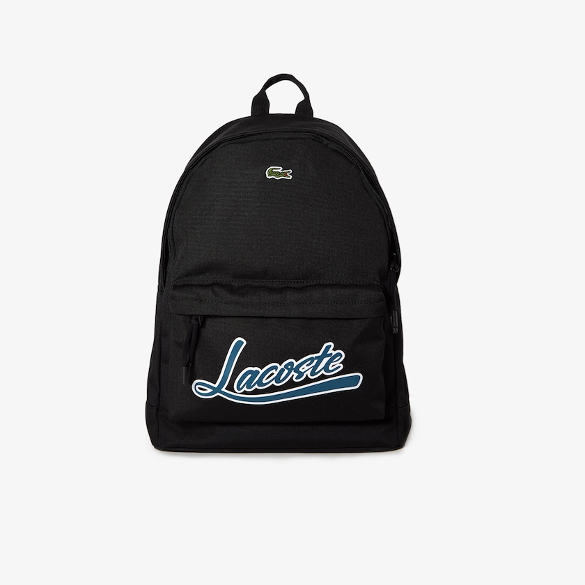Men's Lacoste Black Backpacks Neocroc Script YF5-06350C8