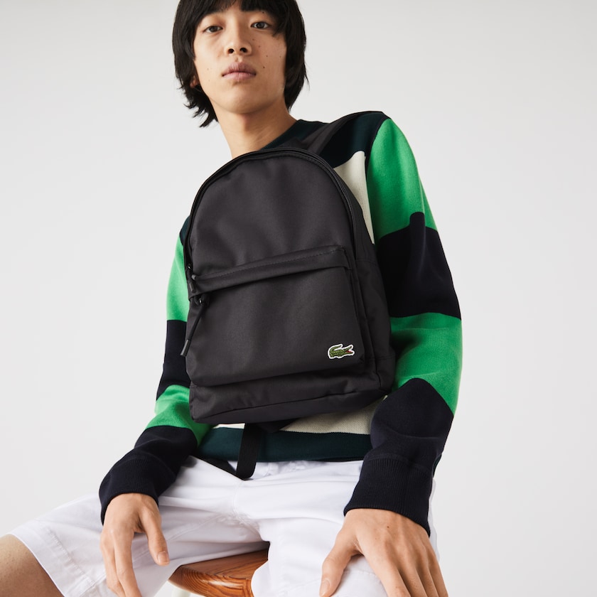 Men's Lacoste Black Backpacks Neocroc Small Canvas CW6-75917B2