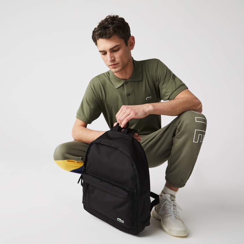 Men's Lacoste Black Backpacks Néocroc Canvas OZ7-74687L4
